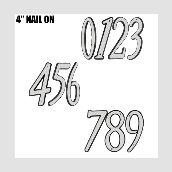 Reflective Plastic Nail-On Numbers