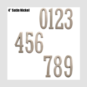 4″ Everbuilt Satin Nickel, Flush Mount, Numbers product image