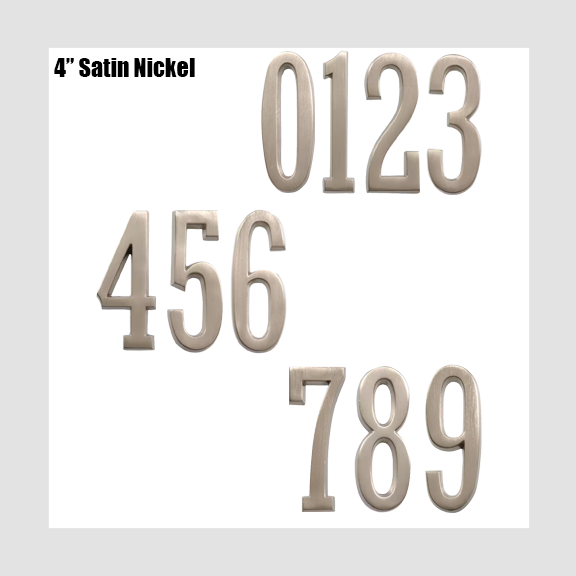 Satin Nickel Flush Mount Numbers