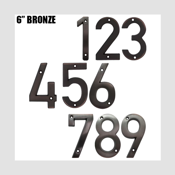 Aged Bronze Screw-On Numbers