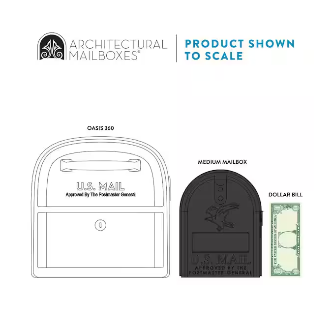 Centennial Black, Steel, Extra Large, Post Mount Mailbox - Image 3