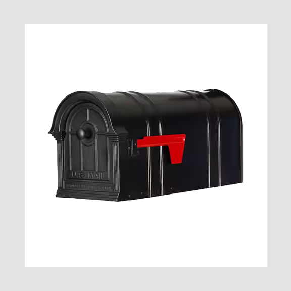 Manchester Black, Steel & Aluminum, Post Mount Mailbox product gallery image