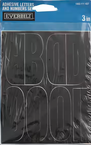 Black Die-Cut Numbers