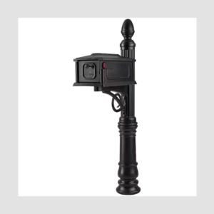 Stratford black mailbox and post kit