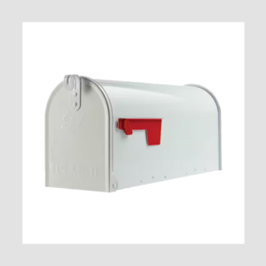 Elite White Steel Medium Post Mount Mailbox product image