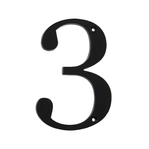 4" Black Flush-Mount Numbers - Image 5