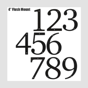 4" Black Flush-Mount Numbers