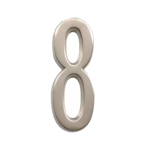Satin Nickel Flush Mount Mailbox Numbers - Image 10