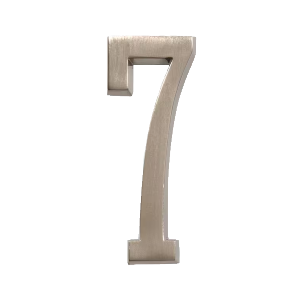 Satin Nickel Flush Mount Mailbox Numbers - Image 9