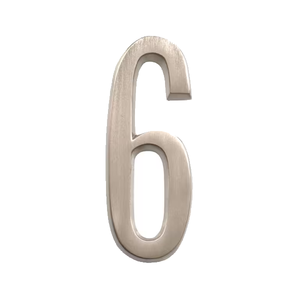 Satin Nickel Flush Mount Mailbox Numbers - Image 8