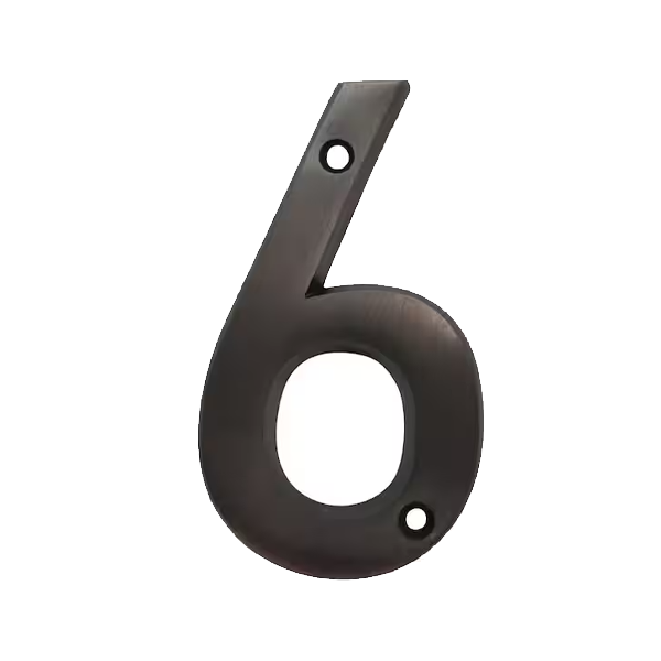 Aged Bronze Screw-On Mailbox Numbers - Image 8