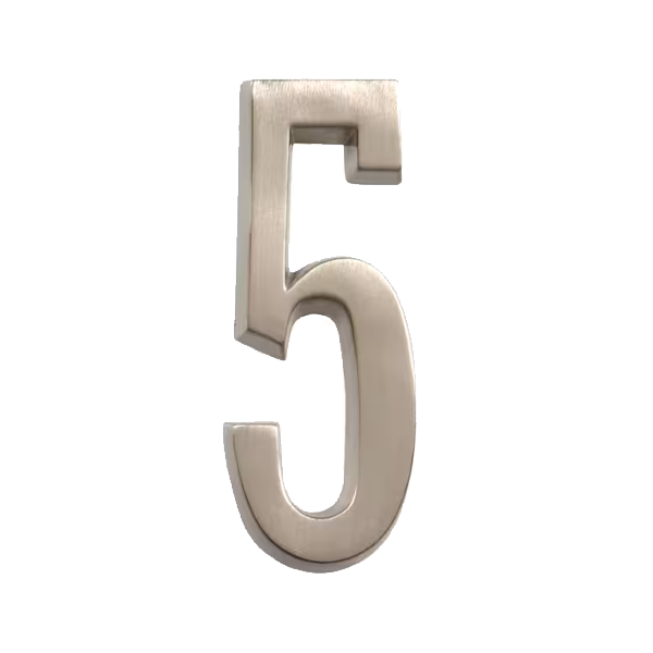 Satin Nickel Flush Mount Mailbox Numbers - Image 7