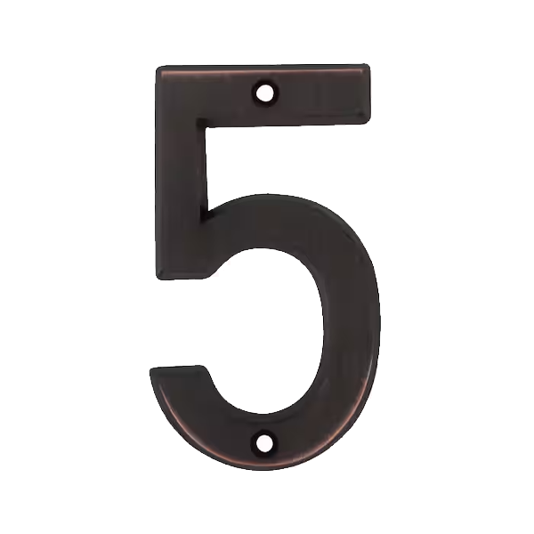 Aged Bronze Screw-On Mailbox Numbers - Image 7