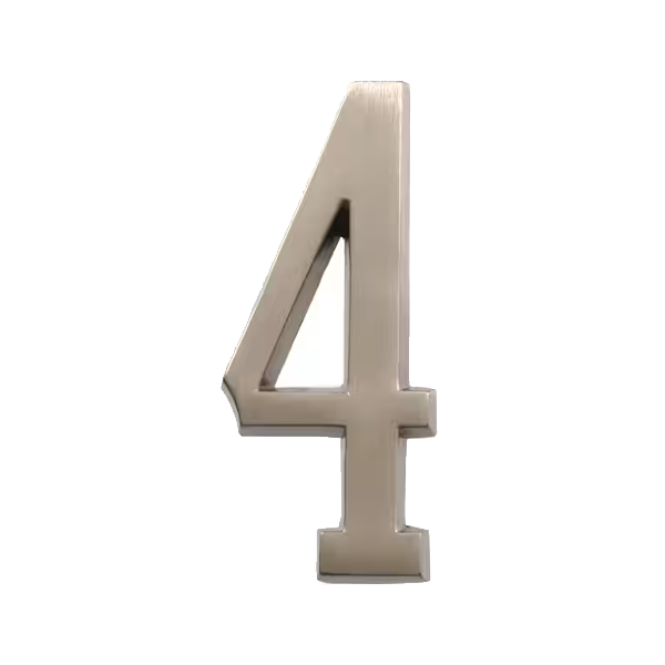 Satin Nickel Flush Mount Mailbox Numbers - Image 6