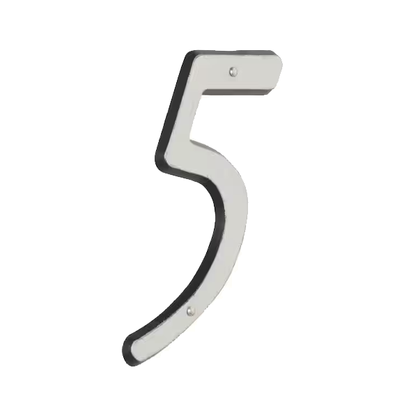 Reflective Plastic Nail-On Mailbox Numbers - Image 7