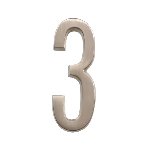 Satin Nickel Flush Mount Mailbox Numbers - Image 5