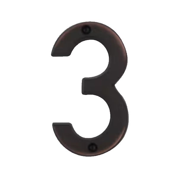 Aged Bronze Screw-On Mailbox Numbers - Image 5