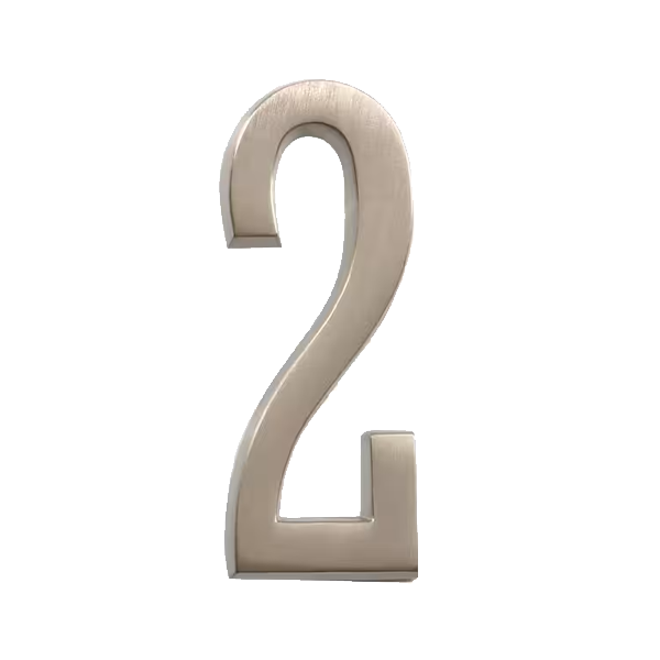 Satin Nickel Flush Mount Mailbox Numbers - Image 4