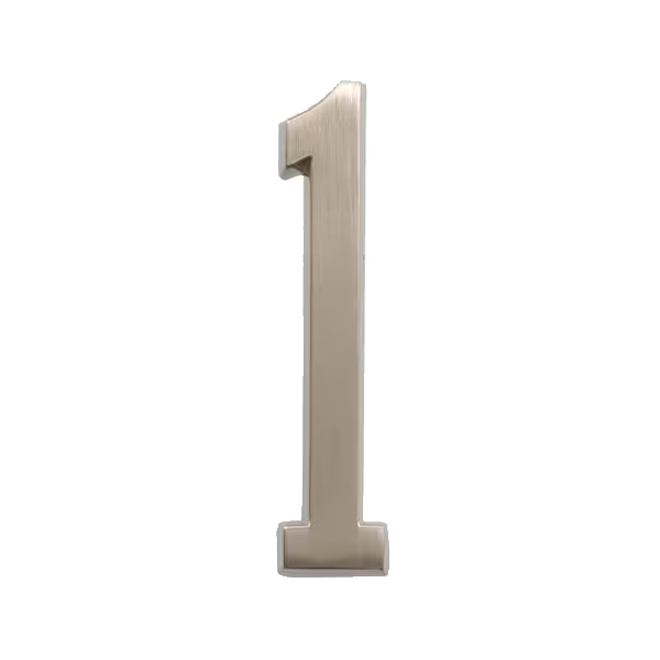Satin Nickel Flush Mount Mailbox Numbers - Image 3