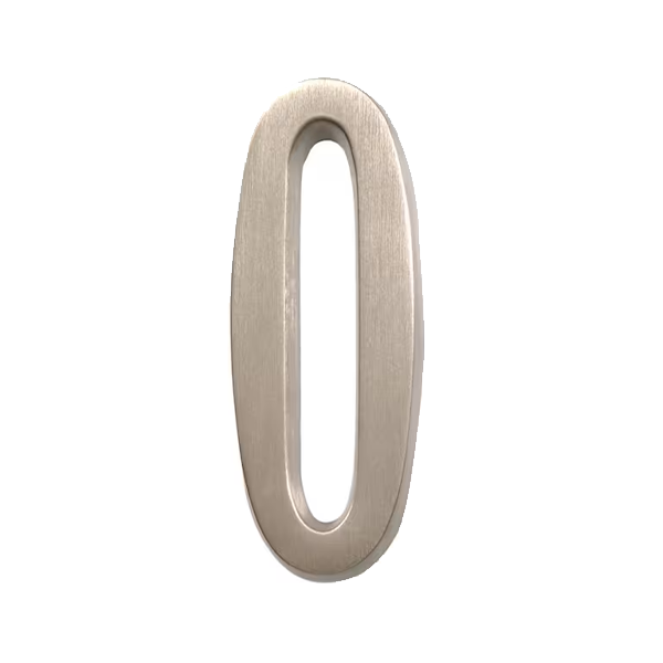 Satin Nickel Flush Mount Mailbox Numbers - Image 2