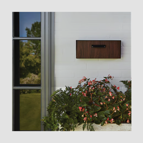 Origin 21: Metal Wall-Mount Wood-Grain Mailbox - Image 4