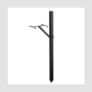 4x4 Black Steel Flat Mount Post
