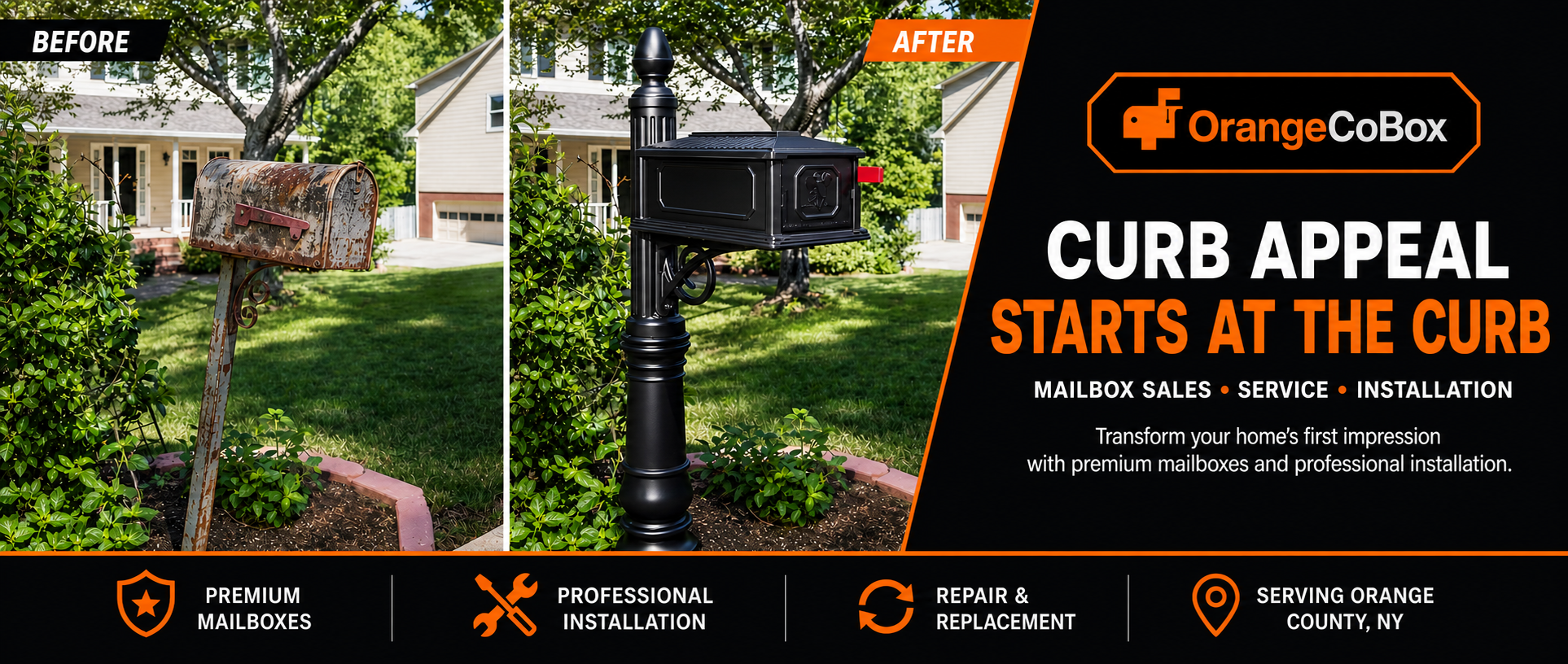 Custom mailbox sales and installation