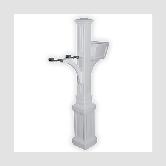 Estate: 4×4 White Polymer Post w/ Planter