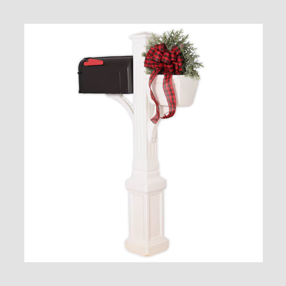 Estate: 4x4 White Polymer Post w/ Planter - Image 2