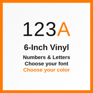 6-Inch Vinyl Numbers and Letters